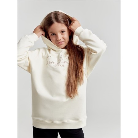 Худи для девочек удлинённое Conte Elegant, рост 116-122 см, цвет off-white-2
