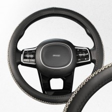 SkyWay, Crystal-1 m, black eco-leather braid, colored rhinestones