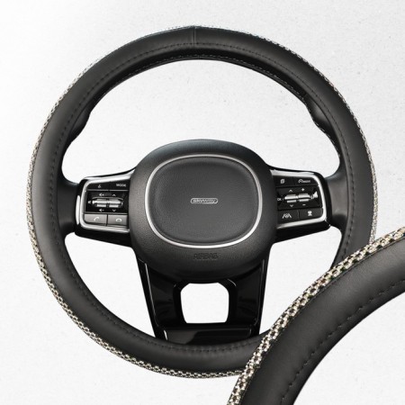 SkyWay, Crystal-1 m, black eco-leather braid, colored rhinestones