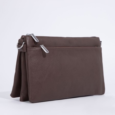 Cross-Bodi Bag on a zipper, brown color-2