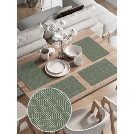 A set of napkins for setting the table “Striped idea”, rectangular, rounded edges, size 30x46 cm, 4 pcs-1