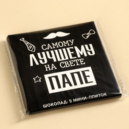 Milk chocolate “Best dad in the world”, 45 g (9 pcs. X 5 g).-5