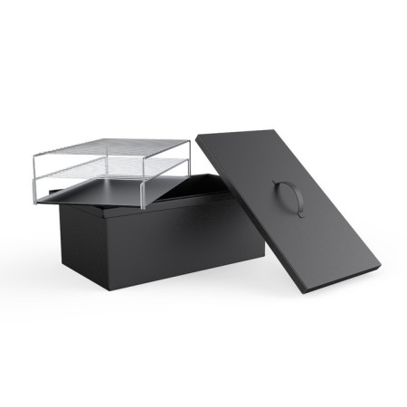 Double -tiered smokehouse with Grillux smoky Proof Black, steel 1.2 mm