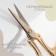Scissors for needlework "butterfly", mowed blade, 3.5 ", 9 cm, gold color