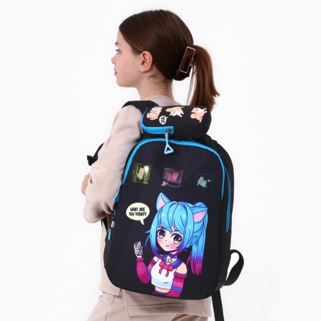 School backpack, ergonomic back Art Hype Anime, 39x32x14 cm-11