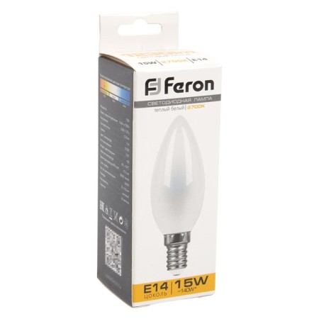 LED LED Feron, E14, 15 W, 230 V, white warm light-3