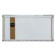 Carty clock is wall-mounted, on canvas, interior, silent "white swan", 40 x 76 cm