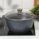 Granite pan, 5 l, d = 26 cm, h = 13 cm, glass cover, anti -stick coating, gray color