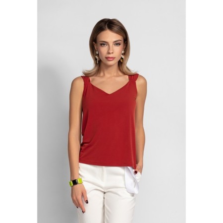 Female blouse, size 48, Terracotta color-2