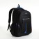 Youth backpack from textiles on lightning, 4 pockets, black/blue color