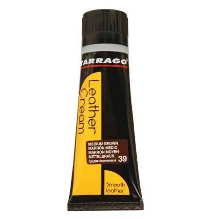 Shoe cream Tarrago Leather Cream 039, medium-brown color, a tube with a sponge, 75 ml-1