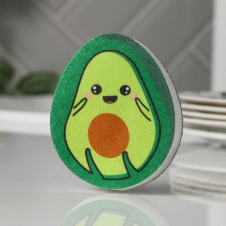 Foam of foam "Avocado" 9x6 cm-1