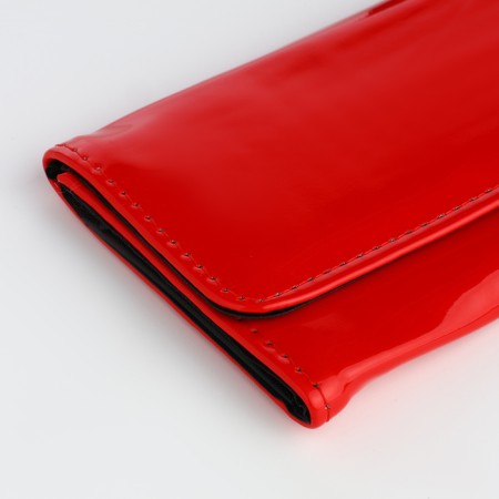 Women's wallet on magnet, red color-3