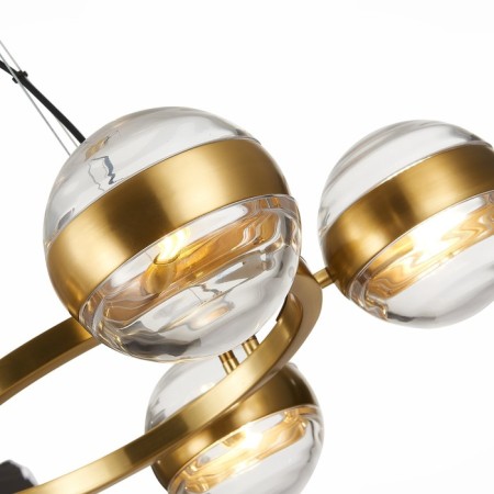 Suspension lamp ST LUCE. SL1156.303.05. Bala. 5x5 watts, G9, 60x60 cm, brass color-8