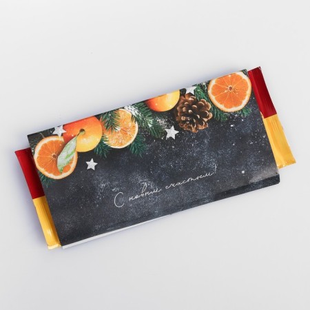 Wrap for chocolate "Mandarins", 18.2 x 15.5 cm, New Year-1