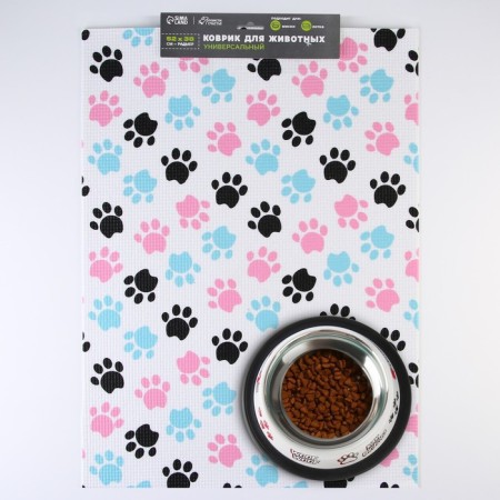 Rug for a bowl “dark paws”, 52x38x0.3cm-3