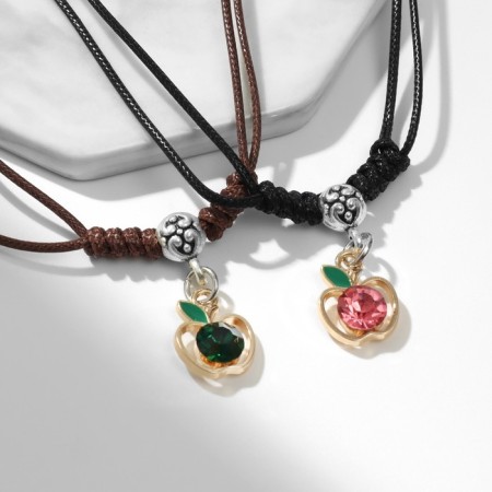 Pendants on the lace "Uzolnoi" apples, colored, 43 cm