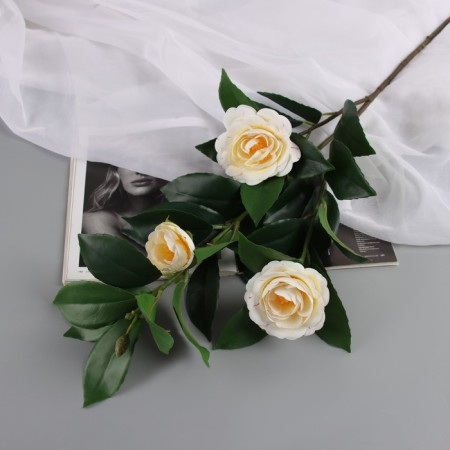 Flowers artificial "Camellia" 85 cm, white