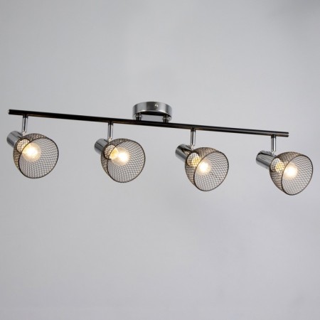 Madoka Lamp 4x60W E14 Black/Chrome 80x10x19.5cm-1