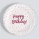 Disposable paper plate "Happy Birthday", peas, 18 cm