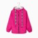 Jacket (windbreaker) on a fleece for a girl, raspberry color, height 122-128 cm