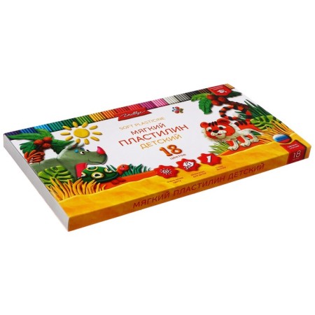 Globus plasticine "Children's", 18 colors, 270 g, soft-2