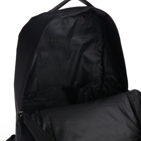 Youth backpack from textiles with lightning, 2 pockets, black color-3