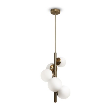 Suspended lamp Freya Fr5199PL-05BS1 Zing, 300x300x1018 mm, E27, 5x60W, brass color