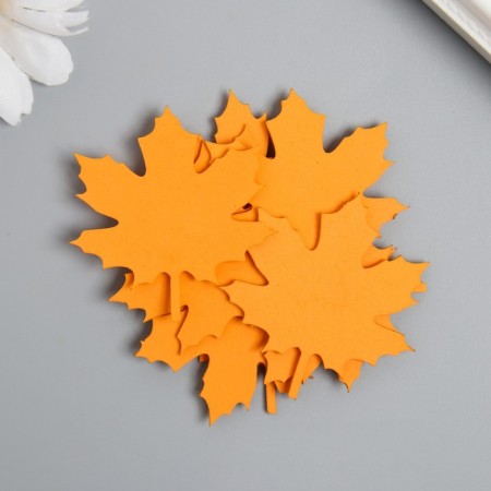 The workpiece of Foamiran "Mine Leaf" 4,5x4.5 cm, thickness. 1mm, set 10 pcs, orange-1