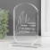 Souvenir glass stela "Fire Swell" 16x11x4.5 cm