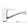 ONIX A-1104 kitchen mixer, single-leaf, short spout, chrome