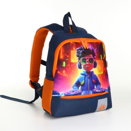 Baby backpack on lightning, blue color
