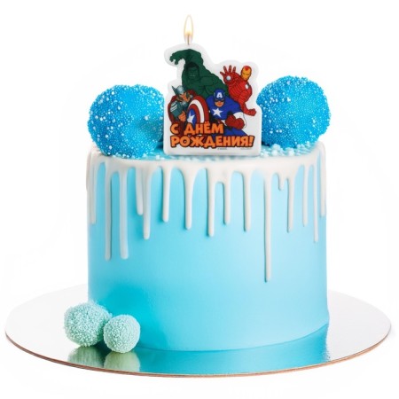 Candle for the cake "Happy Birthday!", 75 x 100 cm, Avengers-2