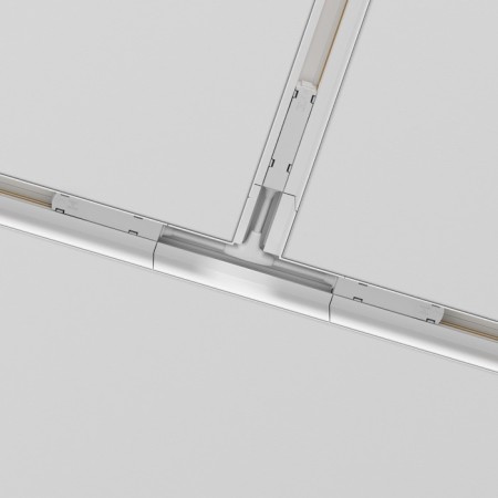 The T-shaped connector for the built-in track system Technical TRA010CT-42W, 23.9x23.9x5.35 cm, white color-2