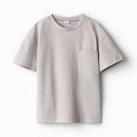 T -shirt for a boy Minaku, gray color, height 158 ​​cm-4
