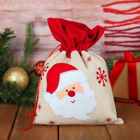 Santa Claus and Snowflake gifts, on ties, 29 × 22 cm