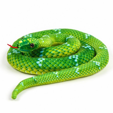 Soft toy "Snake", 30 cm/140 cm, green color-6