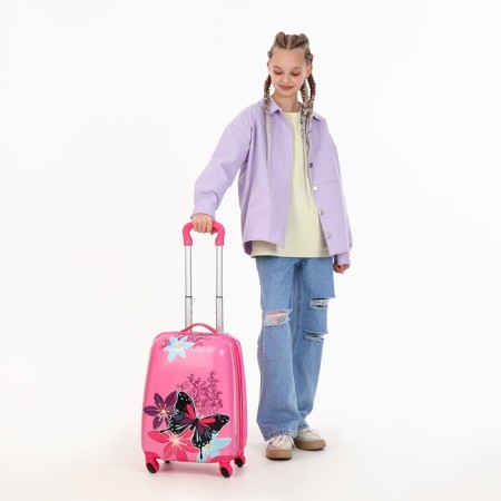 Small suitcase 18 "on a zipper, pink color-8
