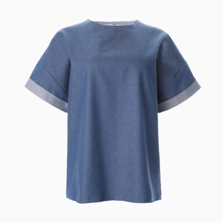 T -shirt Women's oversize Minaku: Jeans Collection Color Electric, size 46-4