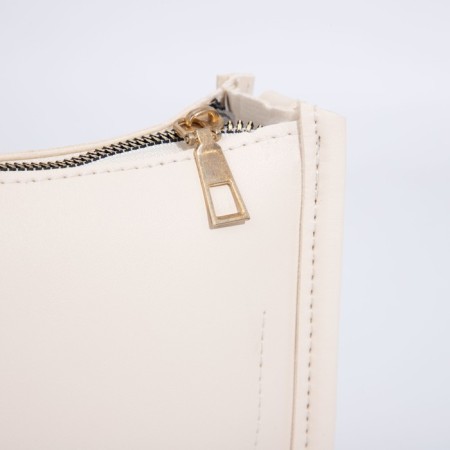 Bag Cross-Bodi with a zipper, white color-4