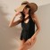 Women's hat minku, light brown color, rr 58