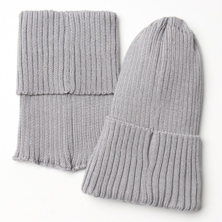 Kit for children (hat, snood) minku river 56-58, gray color-5