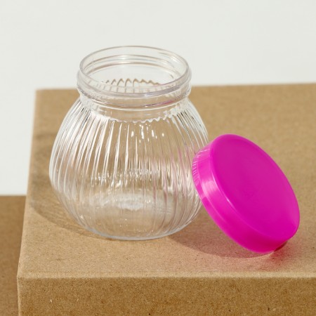 The basis for creativity and decor is a jar with a lid, size - 5.5 × 5.5 × 5.5 cm, mix color-1
