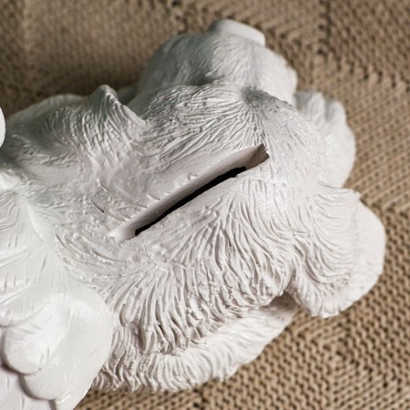 Piggy bank "Pesik Angel" 21x12cm, white-3