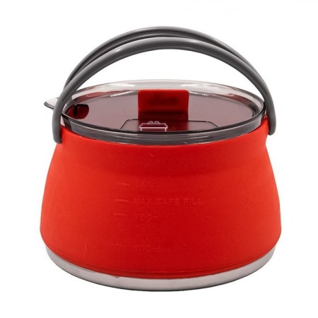 Tramp kettle folding silicone 1 l, terracotta color