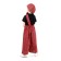 Clown with a butterfly carnival costume, red cage, height 104-128 cm
