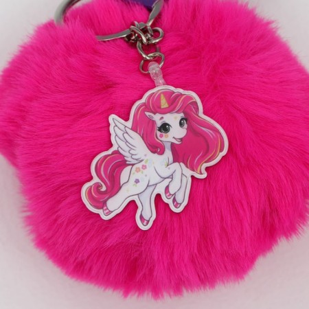A keychain fluffy "be bright", 9 x 10 cm.-2