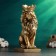 Figure "Leo with the crown" 36x22x16cm, bronze with gilding