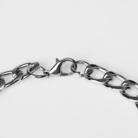 Bracelet men's “buckle” circuit round, silver color, 21 cm-1