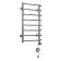 Domoterm electric heated towel rail "Stefano", 400 x 800 mm, 8 crossbars, right, chrome